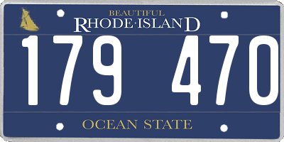 RI license plate 179470