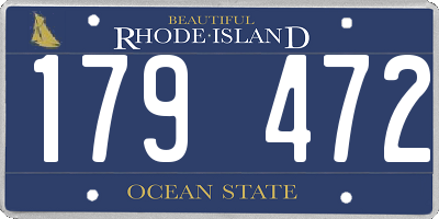 RI license plate 179472