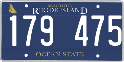 RI license plate 179475