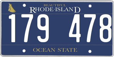RI license plate 179478