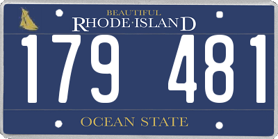 RI license plate 179481