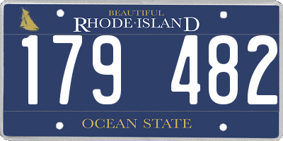 RI license plate 179482