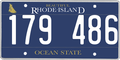 RI license plate 179486