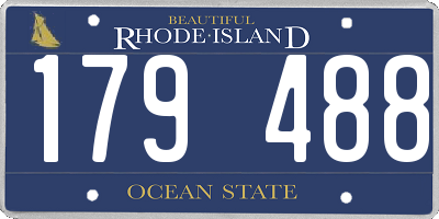 RI license plate 179488