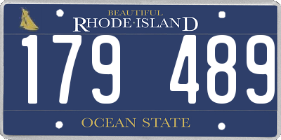 RI license plate 179489