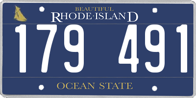 RI license plate 179491