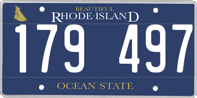 RI license plate 179497