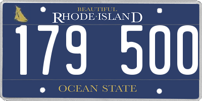 RI license plate 179500