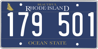 RI license plate 179501