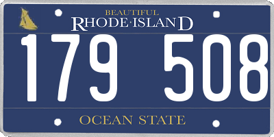 RI license plate 179508