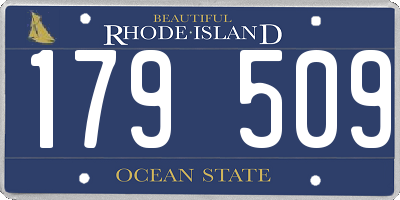 RI license plate 179509