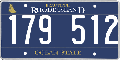 RI license plate 179512