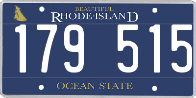 RI license plate 179515