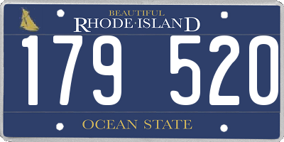 RI license plate 179520