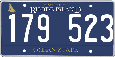 RI license plate 179523