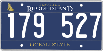 RI license plate 179527