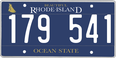 RI license plate 179541