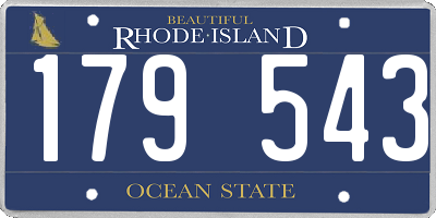 RI license plate 179543