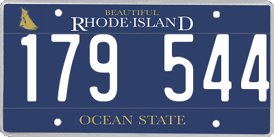RI license plate 179544
