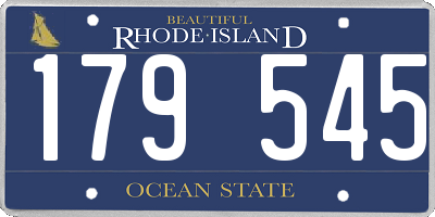 RI license plate 179545