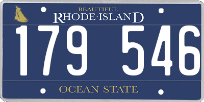 RI license plate 179546