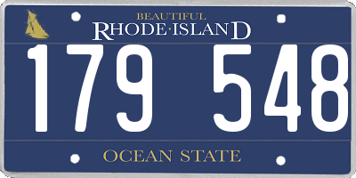 RI license plate 179548