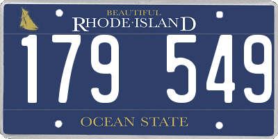 RI license plate 179549