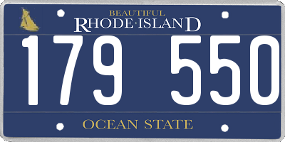 RI license plate 179550