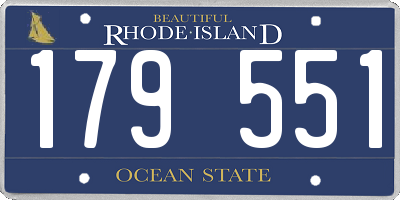 RI license plate 179551