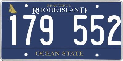 RI license plate 179552