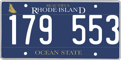 RI license plate 179553