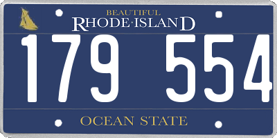 RI license plate 179554