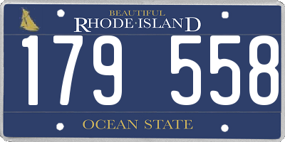 RI license plate 179558