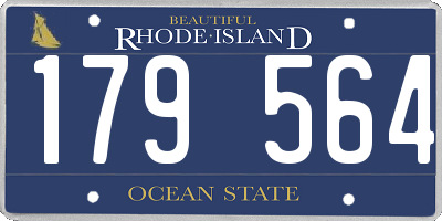 RI license plate 179564