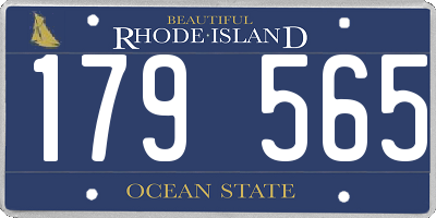 RI license plate 179565