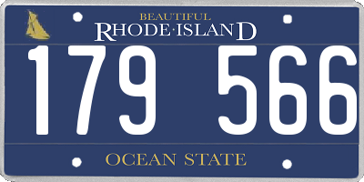 RI license plate 179566