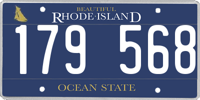 RI license plate 179568