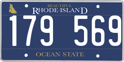 RI license plate 179569