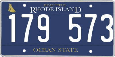 RI license plate 179573