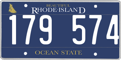 RI license plate 179574