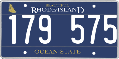 RI license plate 179575