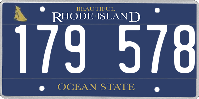 RI license plate 179578