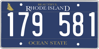 RI license plate 179581