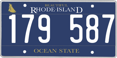RI license plate 179587