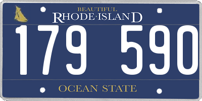RI license plate 179590