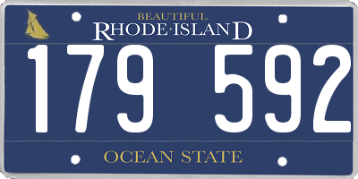 RI license plate 179592