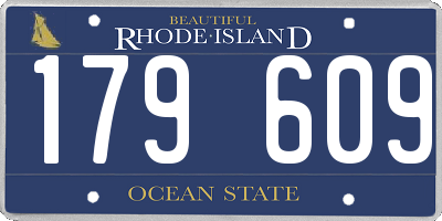 RI license plate 179609