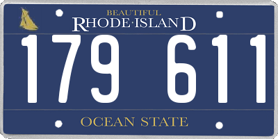 RI license plate 179611