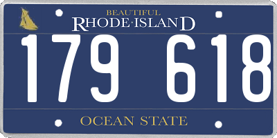 RI license plate 179618