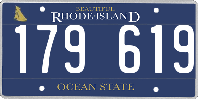 RI license plate 179619